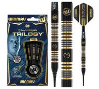 WINMAU Michael Van Gerwyn MvG Trilogy 23.5g Gram Professional Soft Tip Tungsten Darts Set with Flights and Stems (Shafts)