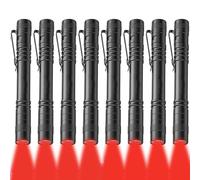 MVIOCS 8 Pack High Power Red LED Flashlights Torch, Single Mode High Lumens Waterproof Red Flashlight, Red Light Flashlight Red Light for Outdoor, Camping, Night Observation, Home Emergency