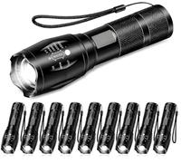 MVIOCS LED Flashlights 10 Pack, Bright Tactical Flashlight High Lumens with 5 Modes, Waterproof Zoomable Flash Light, Portable Torch for Camping Hiking Outdoor Home Emergency