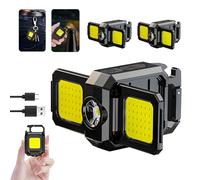 MVIOCS LED Keychain Flashlight, Rechargeable 1000 Lumen 5 Modes COB Mini Handheld Torch, Waterproof,Folding Bracket Bottle Opener, Portable Pocket Light with Magnet Base for Camping Fishing (3)