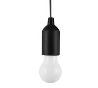 MVIOCS LED Pull Cord Light Bulb, Battery Operated, Portable Hanging Pull Cord Lamp Lantern for Indoor Outdoor Home Wedding, Emergency, Camping, Decoration, Garden Party (Black)