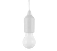 MVIOCS LED Pull Cord Light Bulb, Battery Operated, Portable Hanging Pull Cord Lamp Lantern for Indoor Outdoor Home Wedding, Emergency, Camping, Decoration, Garden Party (White)