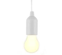 MVIOCS LED Pull Cord Light Bulb, Battery Operated Tent Lamp Bulb, Warm White 3000 K, Compact Hanging Pull Cord Lantern for Indoor Outdoor, Emergency, Camping, Garden Decoration, Party (White)