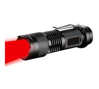 MVIOCS Red Light Flashlight, 3 Modes Bright High Power Red LED Flashlight, Zoomable, Portable Waterproof LED Torch for Astronomy, Aviation, Night Observation and Outdoor Activities