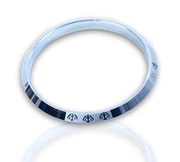 M'VIR Engraved Sikh/Punjabi Heavy Kada/Kara Stainless Steel for Men, 0.5 CM Thick (6.6 Medium for Women)