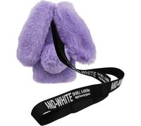 MVKZFE Rabbit Ear Case Compatible with Samsung Galaxy A17 5G,Soft Bumper Protective Cover with Crossbody Strap for Kids Girls for Kids Girls,Purple