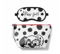 MVL 101 Dalma-Tian Travel Set - Satin Eye Mask & Matching Zip Wash Bag | Soft Sleep Mask for Restful Nights & Spacious Toiletry Bag for Cosmetics, Skincare & Travel Essentials | Gift for Dog Lovers