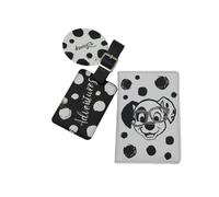 MVL 101 My Daily Dalmati-ons Dog Passport Case & Luggage Tag-Travel Essentials for Carry on-Cute Passport Wallet/Holder/Cover-PU Leather Label Card-Suitcases ID Identifier-White &Black