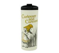 MVL Alice in Wonderland Flask - Curiouser & Curiouser Prime Travel Stainless Steel Tumbler with Lid for Enthusiast Fans & Collectors