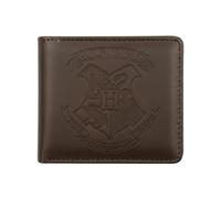 MVL HP Hogg-Warts Crest Wallet - Dark Brown Slim Bi-Fold Purse | Faux Leather Card Holder Large Space for Adults & Kids | Compact Travel Accessory, Boxed Gift Birthday Christmas Fun Charm for Cash.