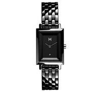 MVMT Classic II Vintage Men’s Watch Minimalist Premium Leather Gift for Him 44mm, Gloss Black, 26 MM, Signature Square