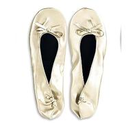 MVNB Womens Ballet lats Pumps Foldable Ballet Pumps Shoes for Women Portable After Party Roll Up Shoes Sequin Plain Flat Shoes (Gold, B)