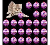 MVNIHEK 24 Piece Light up Cat Ball Ghost Hunting Cat Balls,Cat Ghost Equipment,Paranormal Investigate Cat Balls,LED Motion Cat Ball for Indoor Animal Sports Toys (24 Pcs)