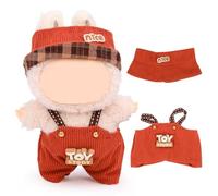MVOHSMVO Clothes for Labubu(NO Doll), Hat Overalls Accessories Suit Set for Standing/Sitting LABUBU or Any 17cm/6.7inch Doll (109)