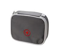 MVOLEGDE Travel Pharmacy, Small Medicine Bag, Portable Mini Emergency Bag, Grey with Zip Pocket, Empty Bag, First Aid Kit, for Travel, Office, Home