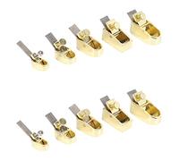 MVOSJFIE 10 Piece Woodworking Plane Cutter Set Curved Sole Metal Copper Luthier Tool Violin Viola Cello Wooden Instrument
