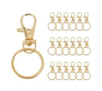MVOSJFIE 100PCS Swivel Clasps Lanyard Snap Hooks with Key Rings, Key Chain Clip Hooks Lobster Claw Clasps for Jewelry DIY Crafts