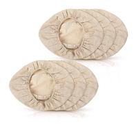 MVOSJFIE 12 Pcs Oval Shape Bread Proofing Basket Cover Natural Rattan Baking Dough Sourdough Proofing Basket Cloth Liner