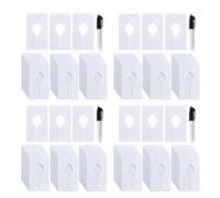 MVOSJFIE 120 Closet Dividers for Hanging Clothes- Rectangle Clothing Size Dividers,White Closet Divider Set with Marker