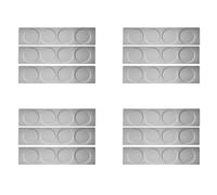 MVOSJFIE 12x Magnetic Spice Jars Rack Stainless Steel Spice Jars Wall Plate Base Wall Mounted Base for Magnetic Spice Tins