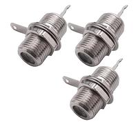 MVOSJFIE 15 Pcs F Type Panel Mounted Socket Female Jack Solder Connector Adapter