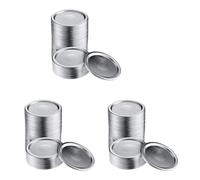 MVOSJFIE 150 Pcs Wide Mouth 86 mm Jar Canning Lids, Reusable Leak Proof Split-Type Silver Lids with Silicone Seals Rings