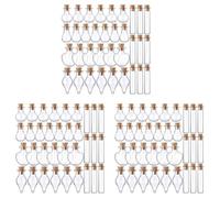MVOSJFIE 150 Pieces Small Mini Glass Jars Bottles with Cork Stoppers 5 Shapes Tiny Wishing Drifting Bottle Crafts DIY Projects