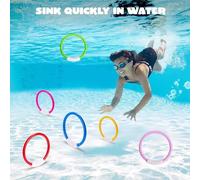 MVOSJFIE 16PCS Pool Toys, Colorful Pool Rings for Kids, Underwater Training, Swimming Pool Dive Ring Toy for Kids