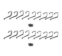 MVOSJFIE 18 Pack Heavy Duty Coat Hooks Wall Mounted for Hat Hardware Dual Retro Coat Hanger with 40 Screws Black Color