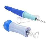 MVOSJFIE 2 Pack Needle Felting Tools,Pen Style Needle Felting Tool with 3 Needles and Punch Style Felting Needle Tool
