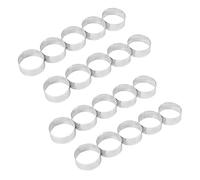 MVOSJFIE 20 Pack 5cm Stainless Steel Tart Ring, Heat- Perforated Cake Mousse Ring, Round Ring