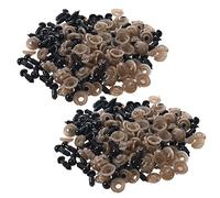 MVOSJFIE 200Pcs 6mm Black Plastic Safety Eye Washers for Teddy Toy Eyes Puppet Doll Craft
