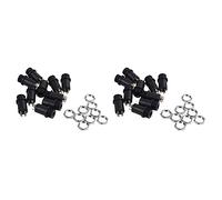 MVOSJFIE 20PCS 3.5MM Mini Stereo Female Panel Mount Headphone Jack Solder, Black 4 Conductor