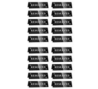 MVOSJFIE 20PCS Reserved Table Signs, Acrylic Guest Reservation Table Tents Sign, Waterproof Background Double-Sided Seat Signs