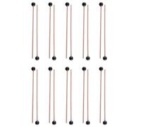MVOSJFIE 20Pcs Soft Rubber Head Sticks Wood Handle Bell Mallets for Glockenspiel Xylophone Bell Music Instruments Parts Black