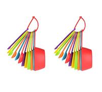 MVOSJFIE 24 Pcs Plastic Measuring Cups and Spoons Set,Colored Kitchen Measure Tools, Great for Baking and Cooking(Random Color)