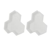MVOSJFIE 2Pcs Path Mold Maple Leaf Concrete Manually Plastic Stepping Stone Paving Molds for Pavement Courtyards Square