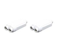 MVOSJFIE 2X 2 Port POE Repeater IP66 10/100Mbps 1 to 2 PoE Extender with IEEE802.3Af/At 48V Outdoor for POE Switch Camera
