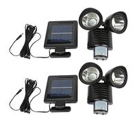 MVOSJFIE 2X 22 LED Dual Security Detector Solar Spot Light Motion Sensor Outdoor Floodlight