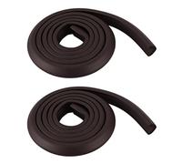 MVOSJFIE 2X 2M Children Protection Table Guard Strip Baby Glass Edge Furniture Horror Crash Bar (Brown)