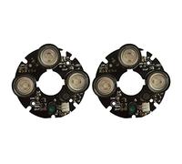 MVOSJFIE 2X 3 Array IR LED Spot Light Infrared 3X IR LED Board for CCTV Cameras Night Vision (53mm Diameter)