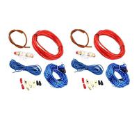 MVOSJFIE 2X 60 AMP Fuse Holder 8GA Power Cable Subwoofer Speaker Car Audio Wire Wiring Amplifier Power Cable Fuse Kit