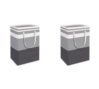 MVOSJFIE 2X 75L Laundry Basket Bag,Waterproof Washing Baskets, Laundry Hamper with Extended Handles for Clothes Toys,A