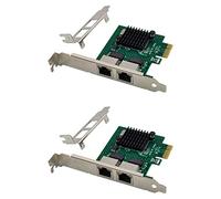 MVOSJFIE 2X BCM5718 Gigabit Server Network Card PCI Express X1 Dual Port Network Adapter Card Compatible with PXE VLAN