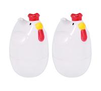 MVOSJFIE 2X Chick-shaped 1 boiled egg steamer steamer pestle microwave egg cooker cooking tools kitchen gadgets accessories tools