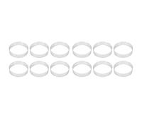 MVOSJFIE 2X Circular Stainless Steel Porous Tart Ring Bottom Tower Pie Cake Perforated Cake Mousse Ring, 8cm