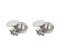 MVOSJFIE 2X Cookie Biscuit Cutter Set, Round Stainless Steel Pastry Rings 24 Pieces with Round Box