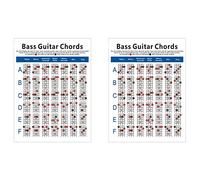 MVOSJFIE 2X Electric Guitar Chord Chart 4 String Guitar Chord Fingering Diagram Exercise Diagram Small