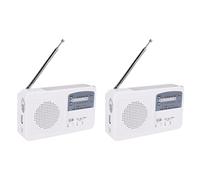 MVOSJFIE 2X Emergency Radio with Solar and Hand Crank Self Powered, Battery USB FM/AM Radio LED Flashlight Phone Charger