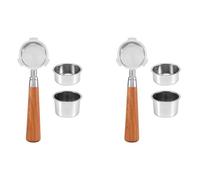 MVOSJFIE 2X Espresso Portafilter 51mm for EC685 EC680 Coffee Bottomless Portafilter with 51mm 6Pcs Coffee Powder Bowl